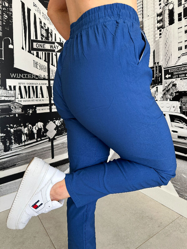 Spodnie Joggery z gumką w pasie N619 niebieski