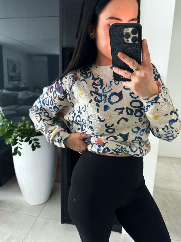 Czarne prążkowane legginsy Basic N651