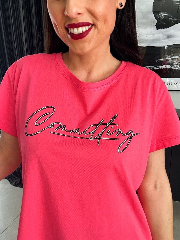 Bluzka chanting N653 koralowa