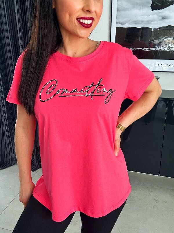 Bluzka chanting N653 koralowa