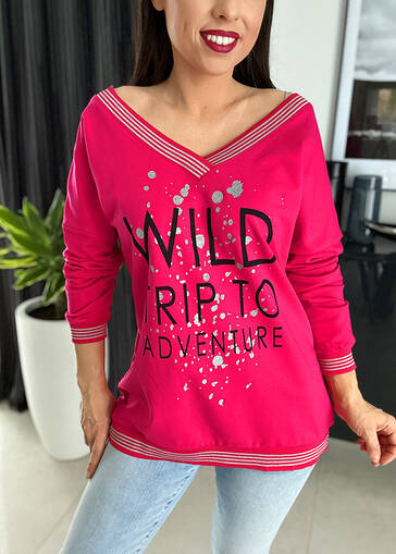 Bluza Wild N057 fuksja 