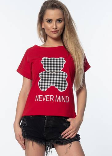 Bluzka Nevermind WE875 czerwona