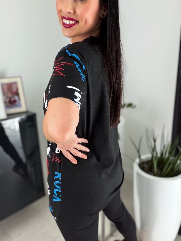 Bluzka trendy miś N734 czarna