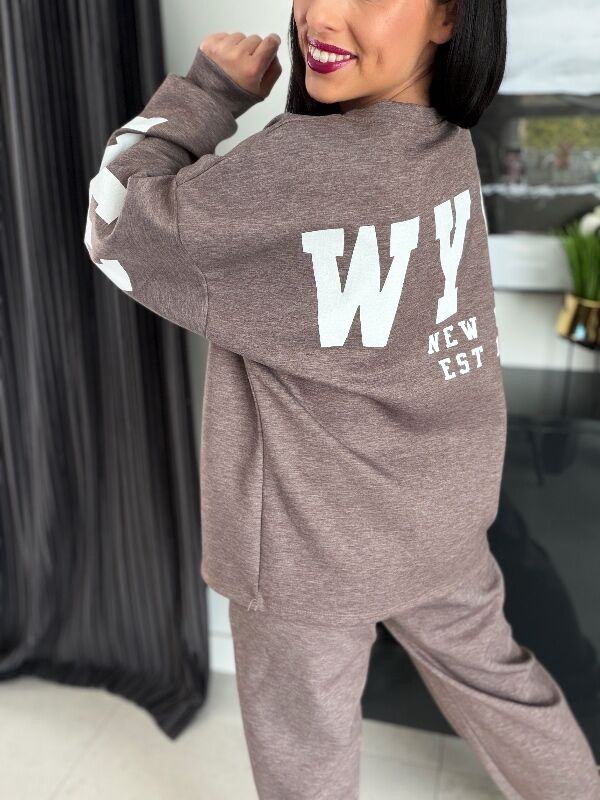 Komplet z napisem na plecach WF833 grafit