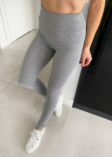 Legginsy z wysokim stanem i modelującym pasem N175 szary 