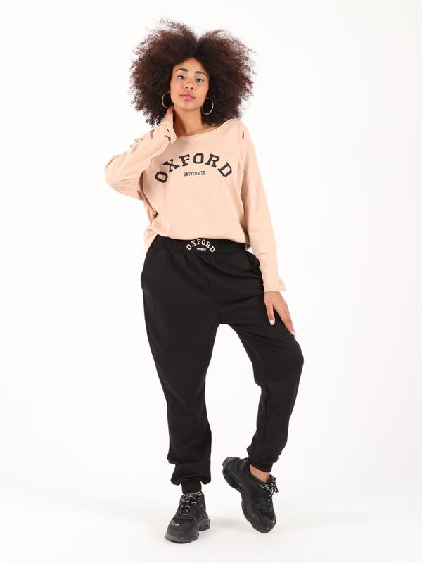 Komplet dresowy OXFORD beżowo czarny N319