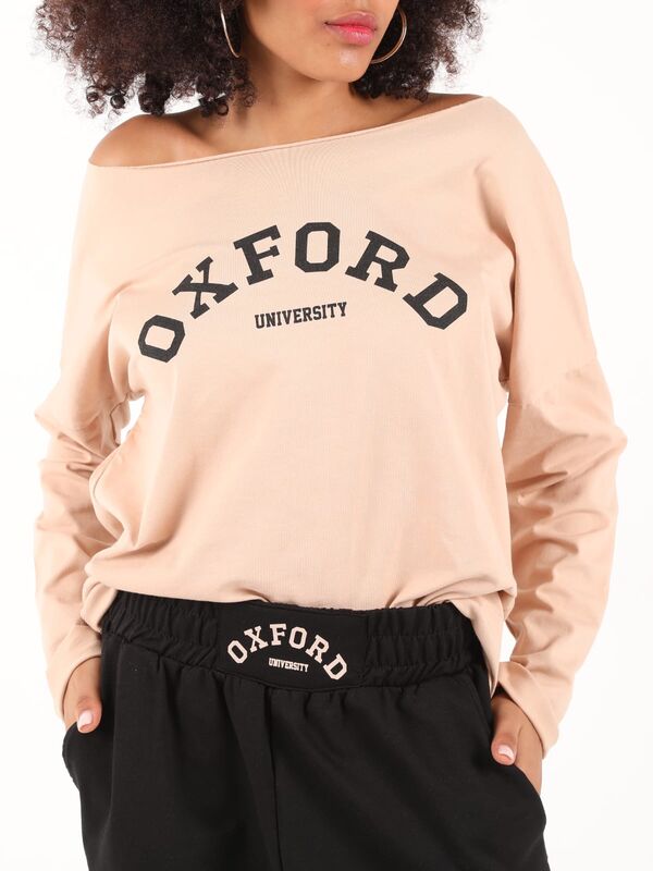 Komplet dresowy OXFORD beżowo czarny N319