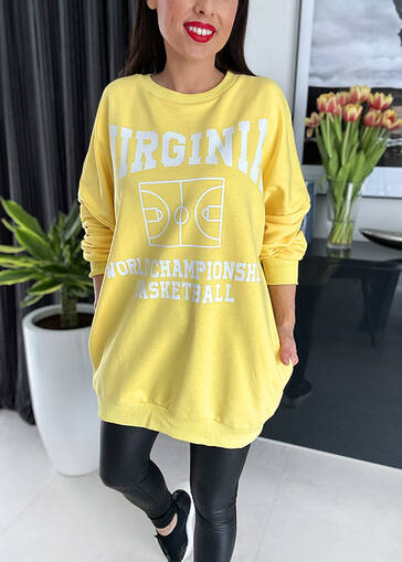 Dłuższa bluza Virginia N228 cytrynowa 