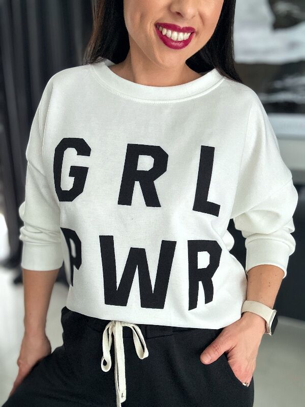 Komplet dresowy GIRL WF819 czarno-biały