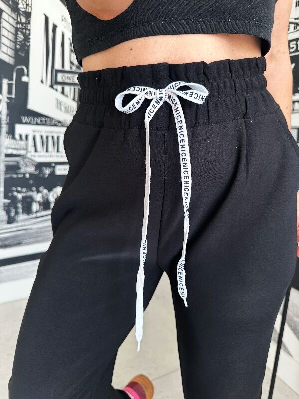 Spodnie Nice z prostą nogawką N710 czarny