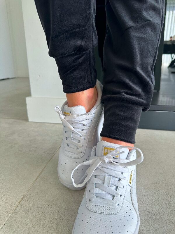 Damskie spodnie welurowe z cekinami N699 czarny