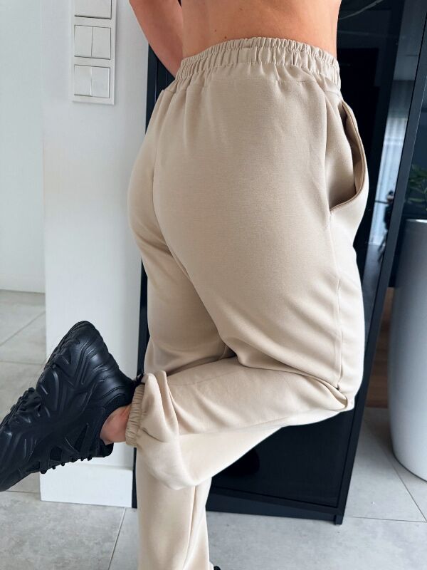 Komplet dresowy GIRL WF817 biało-beżowy