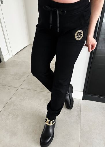 Spodnie Chaneli ze ściągaczem N419 czarne