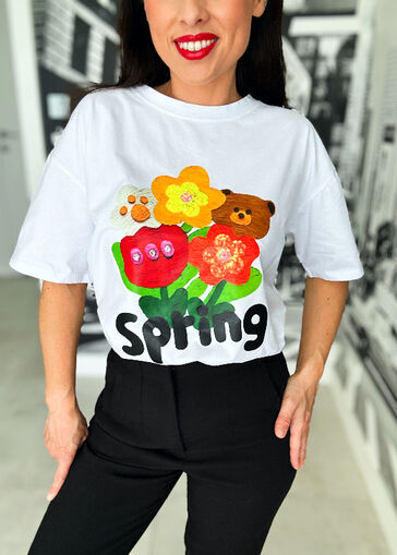 Bluzeczka Spring N613 biały