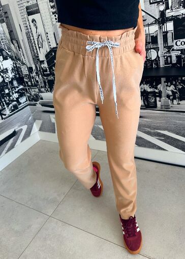 Spodnie Nice z prostą nogawką N711 beżowy