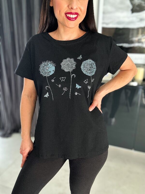 Bluzka dmuchawce N677 czarny