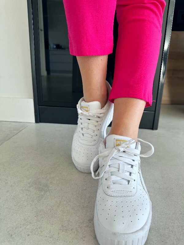 Letnie bawełniane spodnie A'la Lniane N714 fuksja