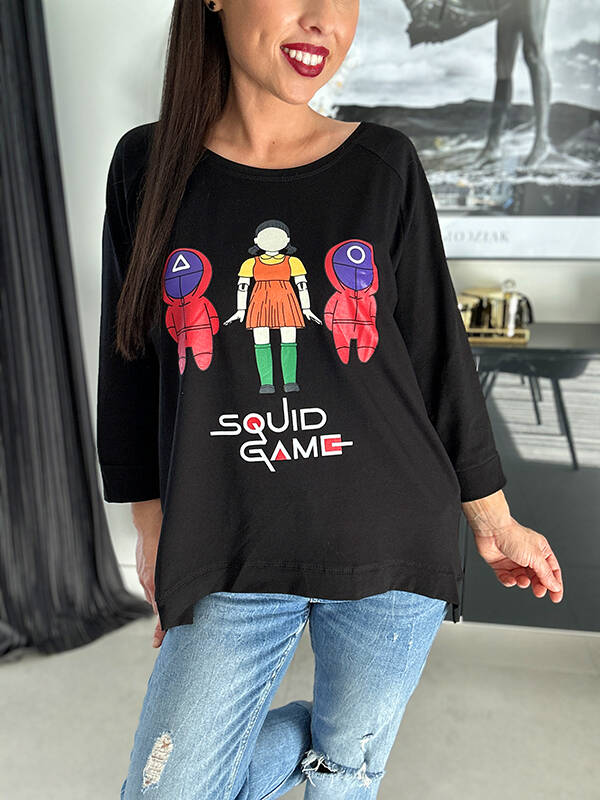 Bluzka Squid Game N118 czarna 